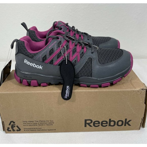 Reebok Women's Sublite Work RB408 Shoes Grey -Sz 9 - Picture 2 of 12